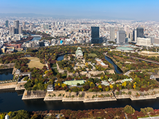 大阪城空撮